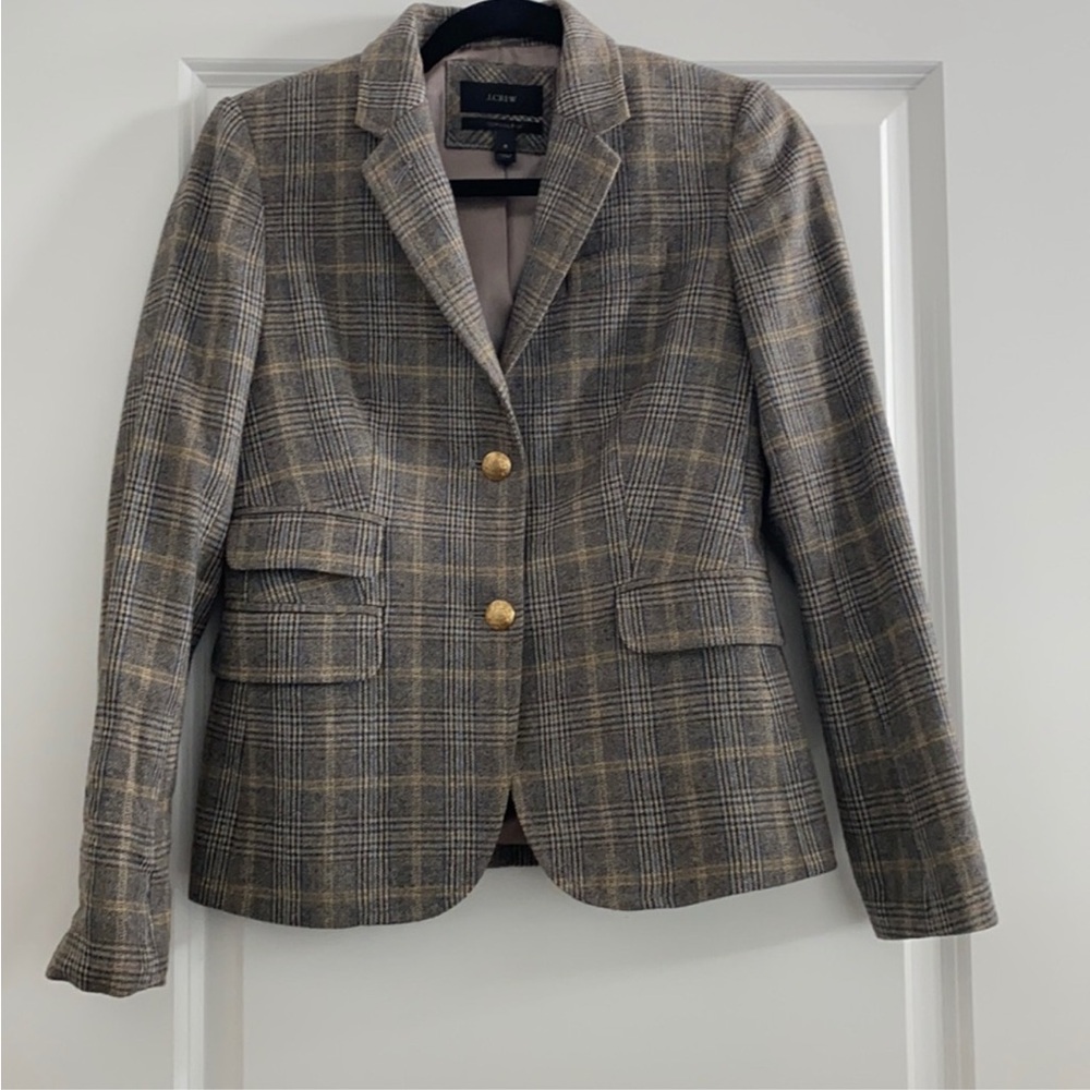 J. Crew Women's Tan Plaid blazer  in Glen